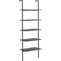 vidaXL Étagère inclinée à 5 niveaux Noir 64x35x185 cm