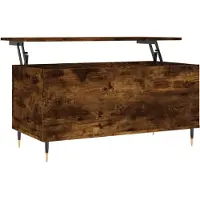 vidaXL Table basse chêne fumé 90x44,5x45 cm Bois composite