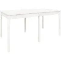 vidaXL Table de jardin blanche 159,5x82,5x76 cm Pin massif