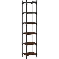 vidaXL Bibliothèque 6 niveaux chêne marron 40x30x188cm bois ingénierie