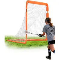 Vevor But de Crosse Portable 1,3x1,2x1,2 m Cage de Lacrosse avec Filet et Sac de Transport Pratique Configuration Facile Équipement d’Entraînement dans l’Arrière-Cour Jardin Parc Extérieur pour Jeunes