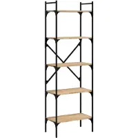 vidaXL Bibliothèque à 5 niveaux chêne sonoma 56x31,5x174 cm