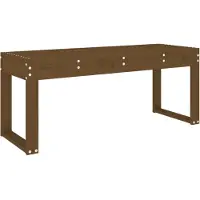 vidaXL Banc de jardin brun miel 110x38x45 cm pin massif