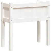 vidaXL Jardinières avec pieds blanc 70x31x70 cm bois de pin massif