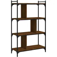 vidaXL Bibliothèque 4 niveaux chêne brun 76x32x123cm bois d'ingénierie