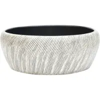 vidaXL Vasque à poser Noir et Gris Rond Ø41x14 cm Céramique