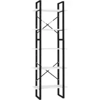 vidaXL Bibliothèque à 5 niveaux Blanc 60x30x175 cm Bois ingénierie