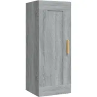 vidaXL Armoire murale Sonoma gris 35x34x90 cm Bois d'ingénierie