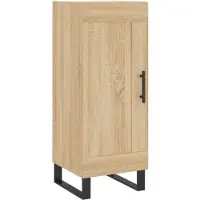 vidaXL Sideboard Chêne Sonoma 34,5x34x90 cm Matériau dérivé du bois