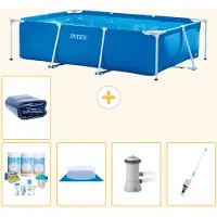 Intex Piscine rectangulaire hors sol - 300x200x75 cm - Composée de 6 pièces - Modèle S20057