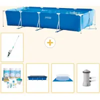 Intex Piscine rectangulaire hors sol - 450x220x84 cm - Composée de 6 parties - Modèle S21134