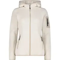 CMP Polaire à capuche épaisse en maille chinée femme Knit-Tech