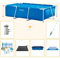 Intex Piscine rectangulaire hors sol - 300x200x75 cm - Composée de 7 éléments - Modèle S21121