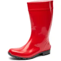 Ladeheid Bottes en caoutchouc pour femmes LA-967 (rouge/noir, 38 UE)