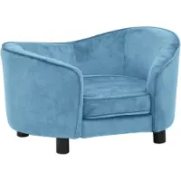 vidaXL Canapé pour chien turquoise 69x49x40 cm peluche
