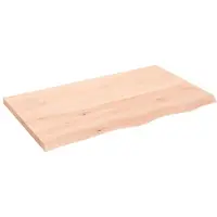 vidaXL Dessus de table 100x60x(2-4) cm bois de chêne massif non traité