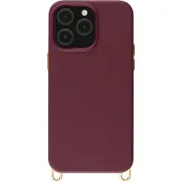 Selencia Coque arrière Rivièra avec MagSafe avec crochets amovibles pour Apple iPhone 14 Pro - Bold Burgundy