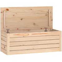 vidaXL Coffre 89x36,5x33 cm pin massif