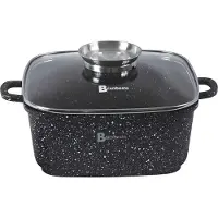 Brunbeste Granit Rôtissoire Poêle 2.3L 18Cm couvercle en verre antiadhésif Aroma Knauf | Bb-1984