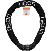 Nean Antivol à combinaison hautement sécurisé, antivol à chaîne pour vélo, antivol à combinaison, maillons en acier trempé, 6 mm x 900 mm, noir