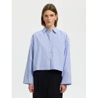 Selected Chemisier 'SLWDANNIE' bleu / bleu clair / blanc