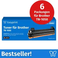 Easyprint NOUVEAU : Toner pour Brother TN1050, compatible avec Brother DCP 1510, HL 1110, MFC 1810, etc., 6 pièces
