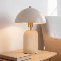 LumenXL Lampe de table Celestine à pied en céramique à effet calcaire