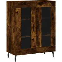 vidaXL Sideboard chêne fumé 69,5x34x90 cm bois composite