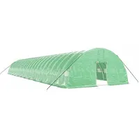 vidaXL Serre avec cadre en acier vert 144 m² 24x6x2,85 m