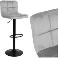 Leksands Fauteuil Barowy Arako, couleur noire, revêtement velours gris