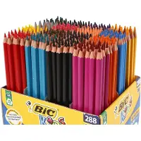 BIC Crayons de couleur Evolution, longueur : 17,5 cm, mine de 3 mm, couleurs assorties, 288 pièces par (288x)
