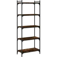 vidaXL Bibliothèque 5 niveaux chêne fumé 60x30x154cm bois d'ingénierie