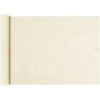 vidaXL Écran De Balcon Crème 75x500 Cm Pehd
