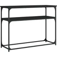 vidaXL Table console noir 100x35,5x75 cm bois d'ingénierie