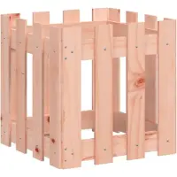 vidaXL Jardinière avec design de clôture 40x40x40 cm Douglas massif