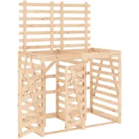vidaXL Box pour poubelles pour 2 tonnes en pin massif