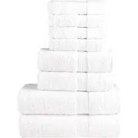 vidaXL Ensemble de serviettes de qualité supérieure SOLUND 8 pcs blanc
