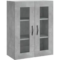 vidaXL Armoire murale gris béton 69,5x34x90 cm Bois composite
