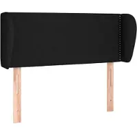 vidaXL Tête de lit avec oreilles Noir 83x23x78/88 cm Tissu