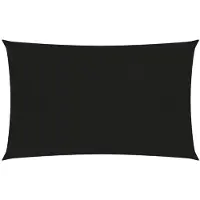 vidaXL Voile d'ombrage 160 g/m² Noir 3x5 m PEHD