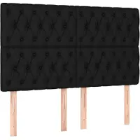 vidaXL Têtes de lit 4 pièces noir 80x7x78/88 cm Tissu