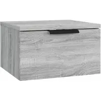 vidaXL Table de chevet murale Sonoma gris 34x30x20 cm