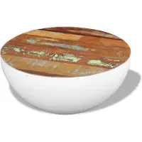 vidaXL Table basse Forme de bol Bois de récupération massif 60x60x30cm243353