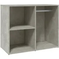 vidaXL Étagère pour coiffeuse gris béton 80x40x65 cm Bois composite