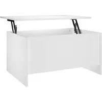 vidaXL Table basse blanche 80 x 55,5 x 41,5 cm en aggloméré