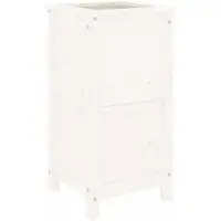 vidaXL Jardinière blanc 40x40x78 cm bois massif de pin