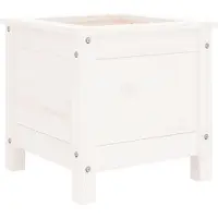 vidaXL Jardinière blanc 40x40x39 cm bois massif de pin