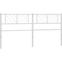 vidaXL Tête de lit métal blanc 200 cm