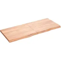 vidaXL Dessus de table marron clair bois chêne massif traité