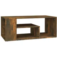 vidaXL Table basse chêne fumé 100x50x40 cm bois composite